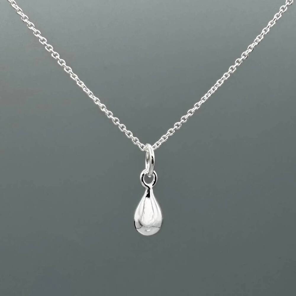 NEW SOMETHING SILVER women's mini teardrop necklace in silver